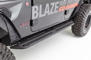 Ford F-350 Side Steps - Go Rhino - Dominator Extreme DSS - Textured Black - `99-`16
